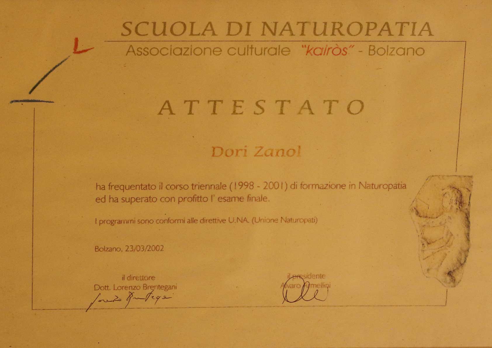 Dori Zanol Naturopata, Iridologa, Riflessologa, Idrocolon - Infermiera professionale Cavalese - Trento