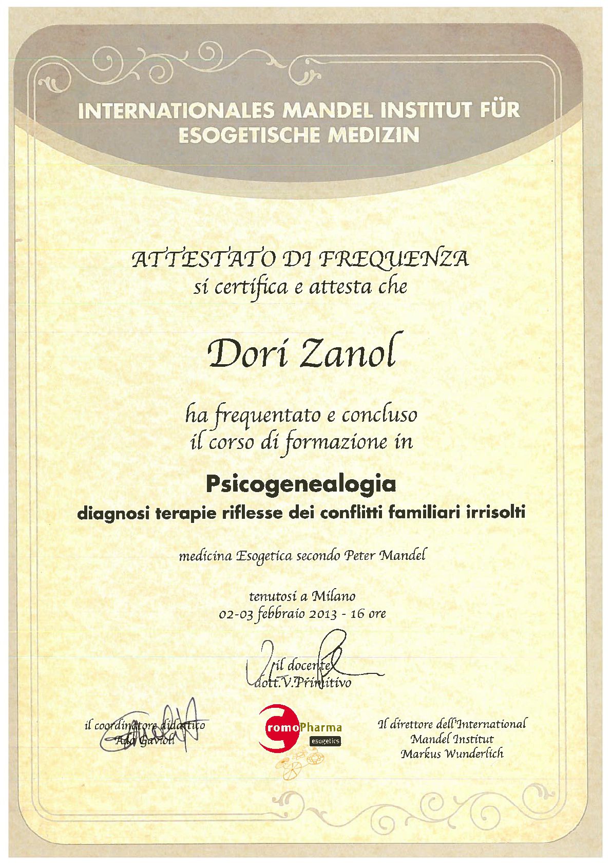 Dori Zanol Naturopata, Iridologa, Riflessologa, Idrocolon - Infermiera professionale Cavalese - Trento